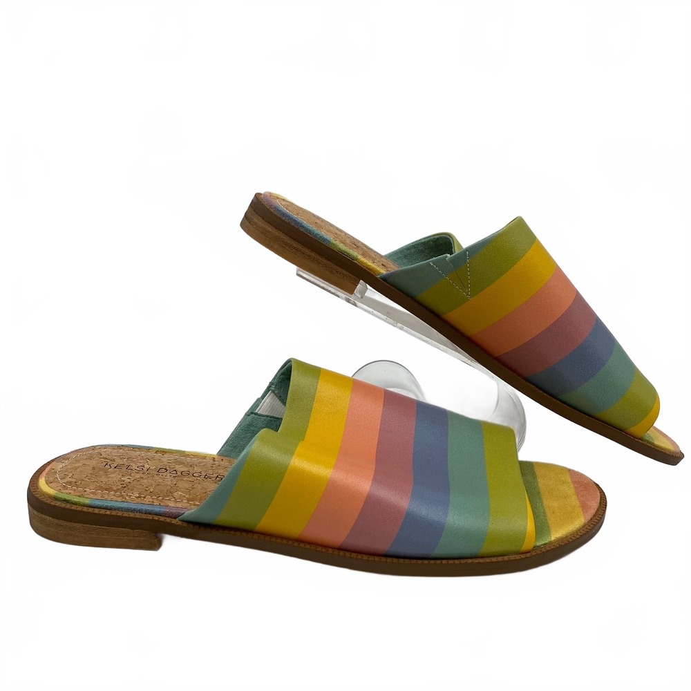 Kelsi Dagger Rainbow Stripe Sandals | Womens 9